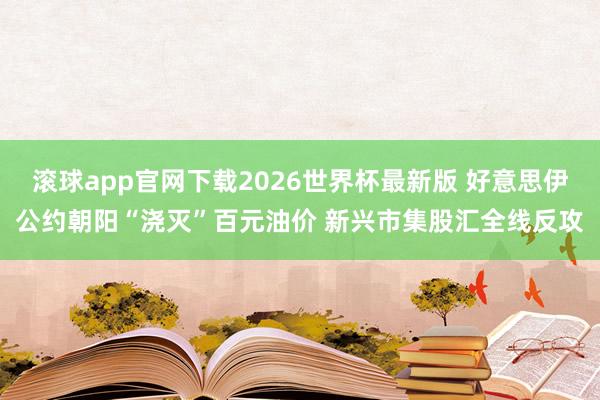 滚球app官网下载2026世界杯最新版 好意思伊公约朝阳“浇灭”百元油价 新兴市集股汇全线反攻