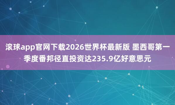 滚球app官网下载2026世界杯最新版 墨西哥第一季度番邦径直投资达235.9亿好意思元