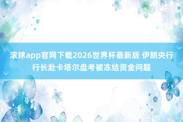 滚球app官网下载2026世界杯最新版 伊朗央行行长赴卡塔尔盘考被冻结资金问题
