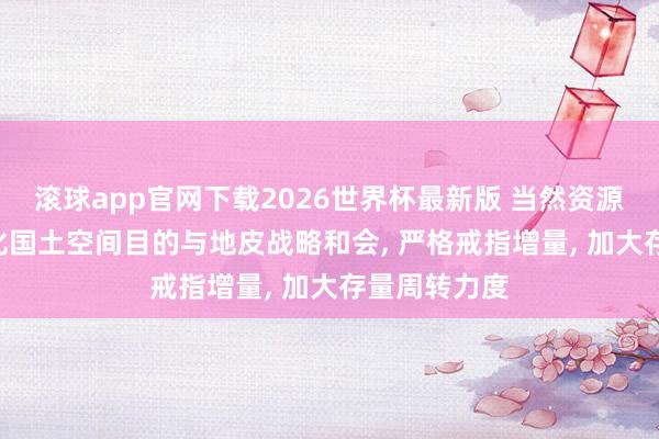 滚球app官网下载2026世界杯最新版 当然资源部: 不息强化国土空间目的与地皮战略和会， 严格戒指增量， 加大存量周转力度