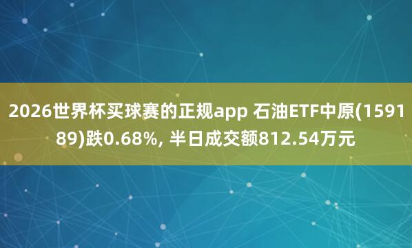 2026世界杯买球赛的正规app 石油ETF中原(159189)跌0.68%， 半日成交额812.54万元