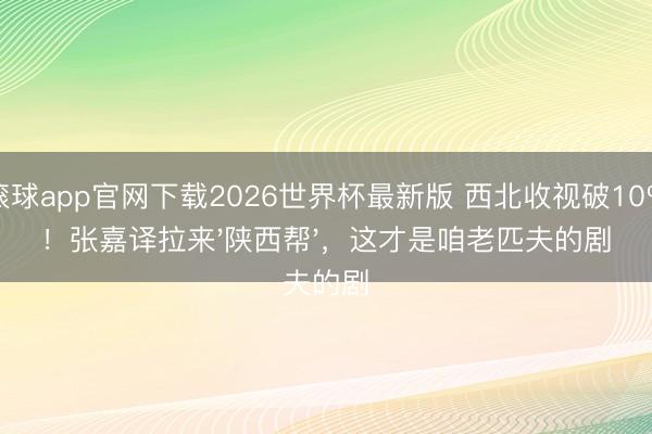 滚球app官网下载2026世界杯最新版 西北收视破10%！张嘉译拉来'陕西帮'，这才是咱老匹夫的剧