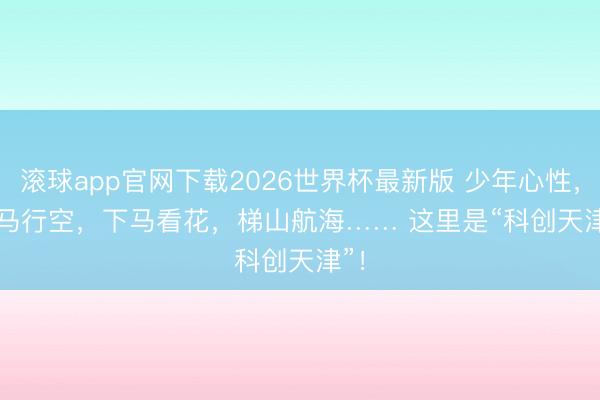 滚球app官网下载2026世界杯最新版 少年心性，天马行空，下马看花，梯山航海…… 这里是“科创天津”！